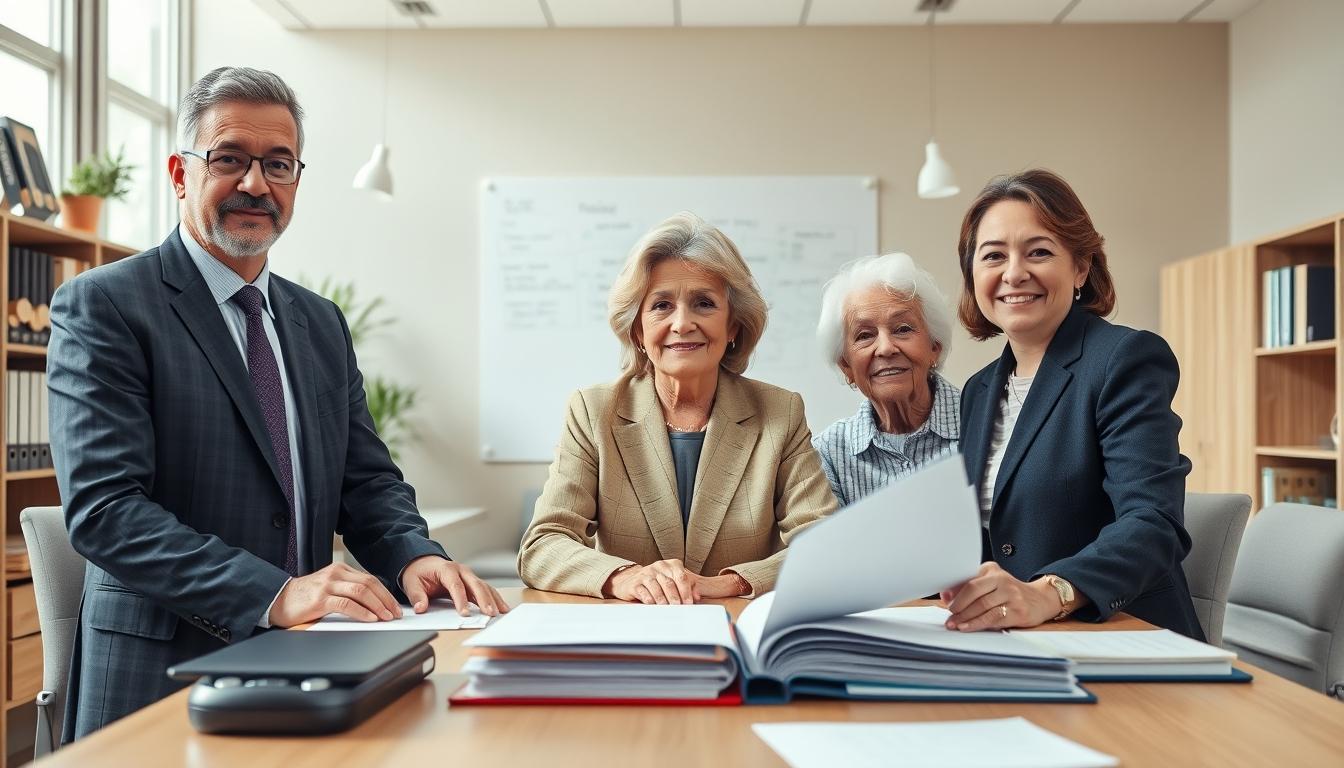 Family elder care planning discussion